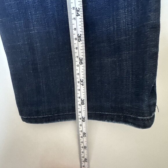 7 For All Mankind Womens Jeans Straight Leg Low Rise Blue Dark Wash Size 27 - Picture 11 of 11